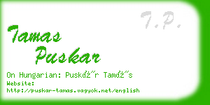 tamas puskar business card